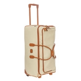 Cream Bric's Large Trolley Duffle Bag from the Duffles & Holdalls collection, with sturdy wheels and a spacious design.