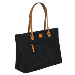 Bric's Slim Long Handle Shopper Bag in black, featuring a sleek design and spacious tote for everyday use.