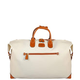 Cream Bric's Small Clipper Duffle from Firenze collection with leather handles and spacious interior.
