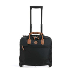Black Bric's zipped pilot suitcase cabin luggage with sturdy handle and wheels, ideal for travel and easy to carry.