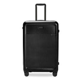 Briggs & Riley Sympatico 3.0 black 76cm expandable spinner suitcase with smooth wheels and sturdy handle.