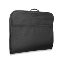 Classic black Briggs & Riley Baseline 2 garment bag, featuring a sleek design and ample storage for clothing.