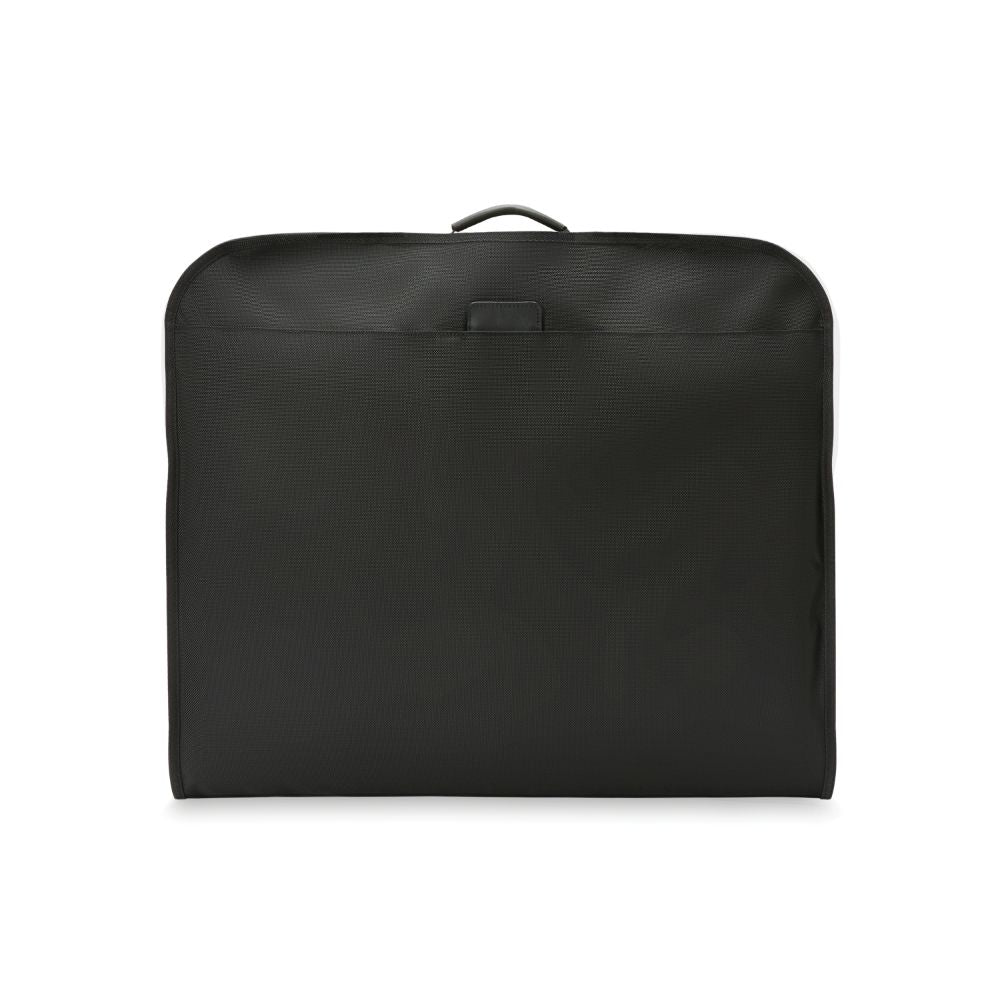 Classic Briggs & Riley Baseline 2 garment bag in black, featuring a sleek design and ample storage for clothing.