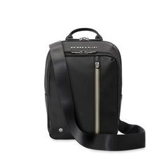 Briggs & Riley HTA Collection black crossbody bag with sleek design and adjustable strap, ideal for day use.