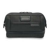 Briggs & Riley Luggage Duo Essential Kit in black, featuring stylish washbags for organized travel essentials.