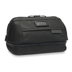 Briggs & Riley Luggage Duo Essential Kit in black, featuring stylish washbags for organized travel toiletries.