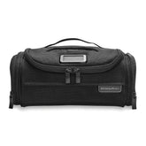 Briggs & Riley Baseline 2 executive essentials kit washbag in black, featuring multiple compartments for organization.