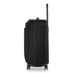 Briggs & Riley ZDX medium spinner check-in luggage in black with smooth wheels and spacious interior.
