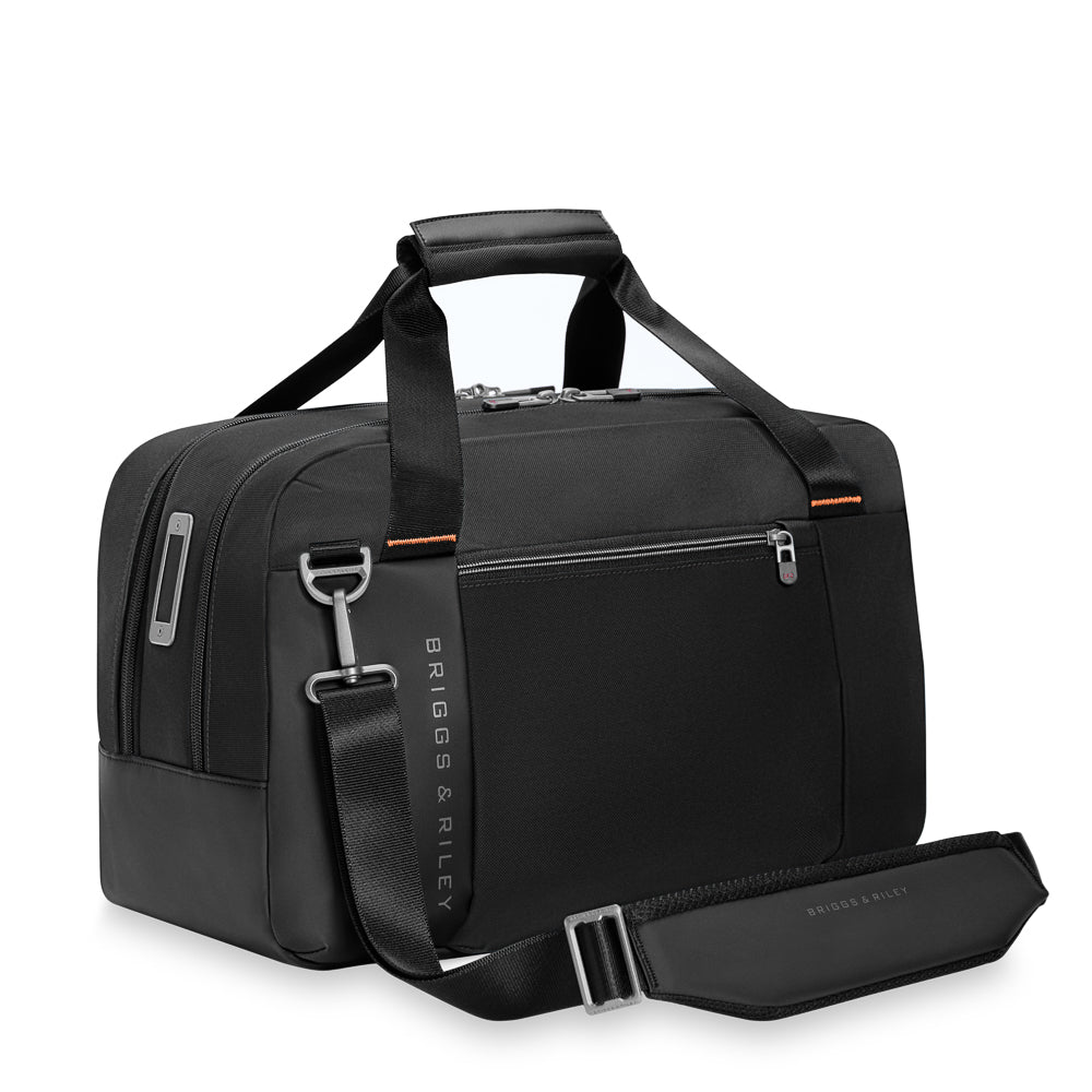 Briggs & Riley ZDX underseat holdall in black, featuring a spacious design and durable fabric for travel convenience.