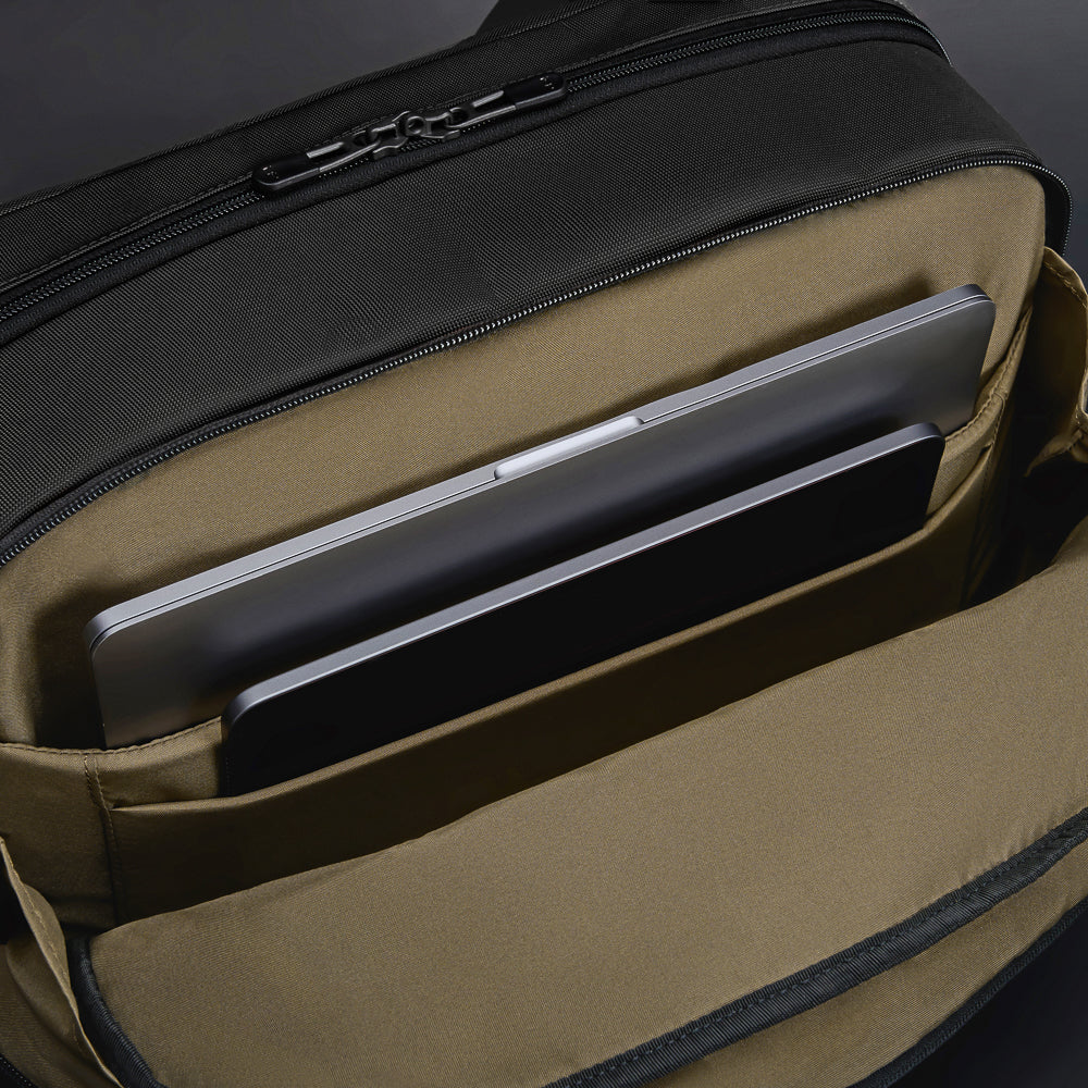 Briggs & Riley ZDX underseat holdall in black, featuring durable fabric and ample storage for travel essentials.