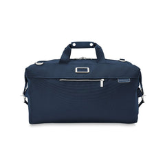 Briggs & Riley Baseline 2 navy weekender duffle bag showcasing spacious design and durable fabric.