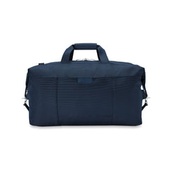 Briggs & Riley Baseline 2 Weekender Duffle in navy, showcasing spacious interior and durable fabric design.