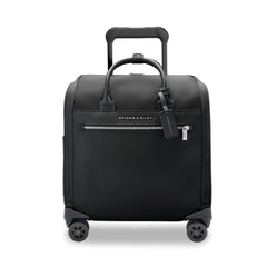 Briggs & Riley Rhapsody wheeled cabin suitcase in black with durable exterior and smooth-rolling wheels.