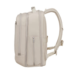 Samsonite Paralux 2 In 1 Travel Backpack in white, featuring adjustable straps and multiple compartments for organization.