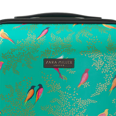 Sara Miller London Small Trolley Spinner Suitcase - Green Birds | Case Luggage