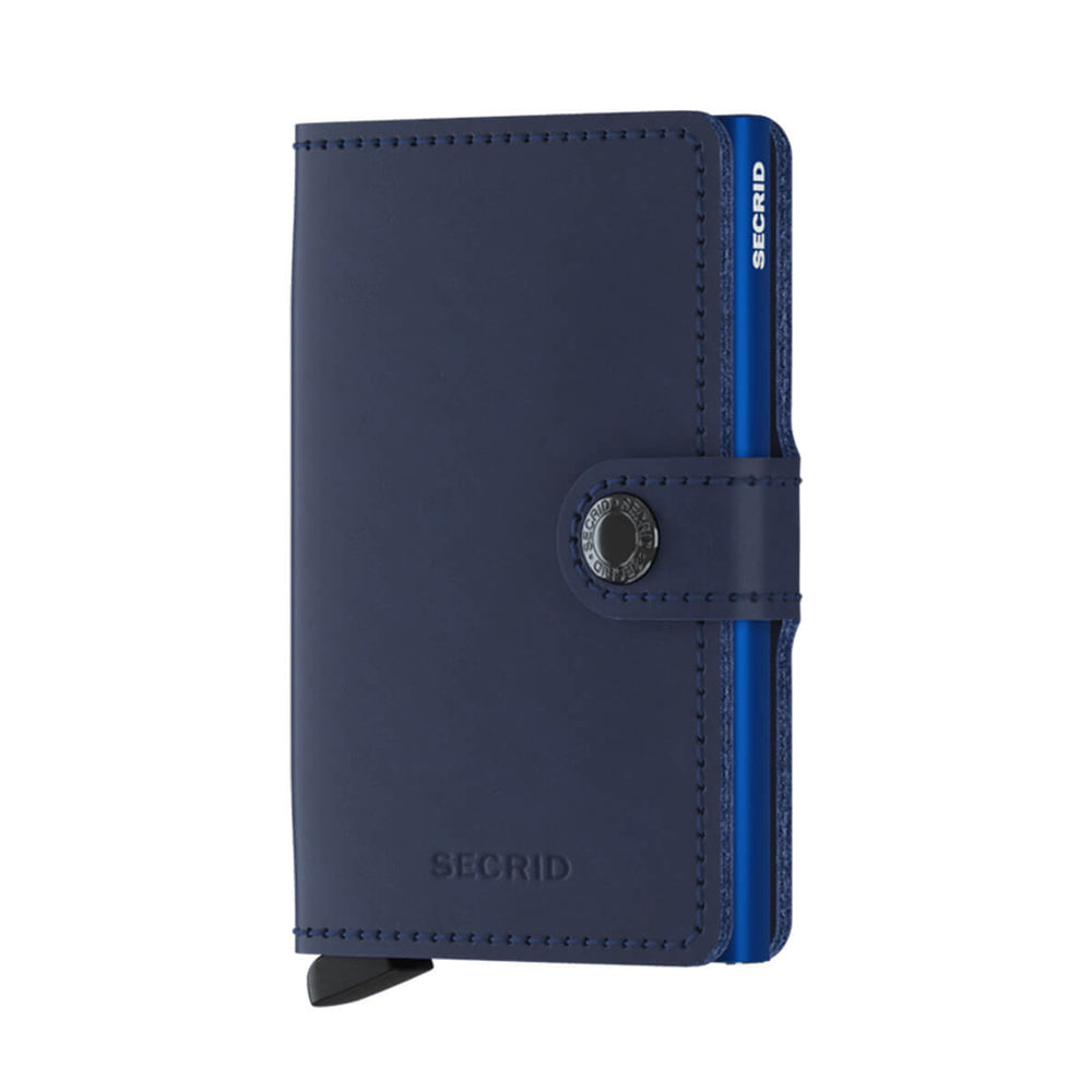 Secrid 4-6 Cards & Notes - Mini Wallet Stitch Navy Blue | Case Luggage