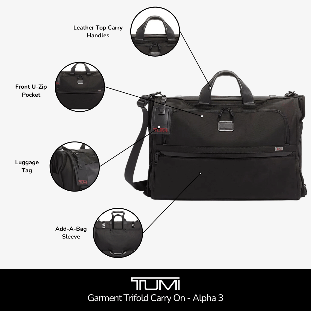Tumi Garment Trifold Carry On Bag - Alpha 3 | Case Luggage