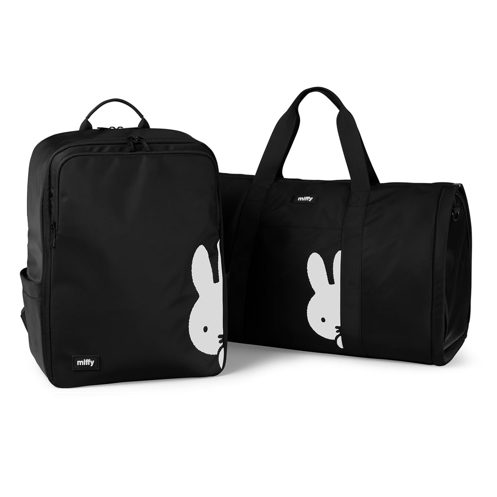 Miffy_MB1002-003_Travel_Backpack_Black_with_White_Bunny