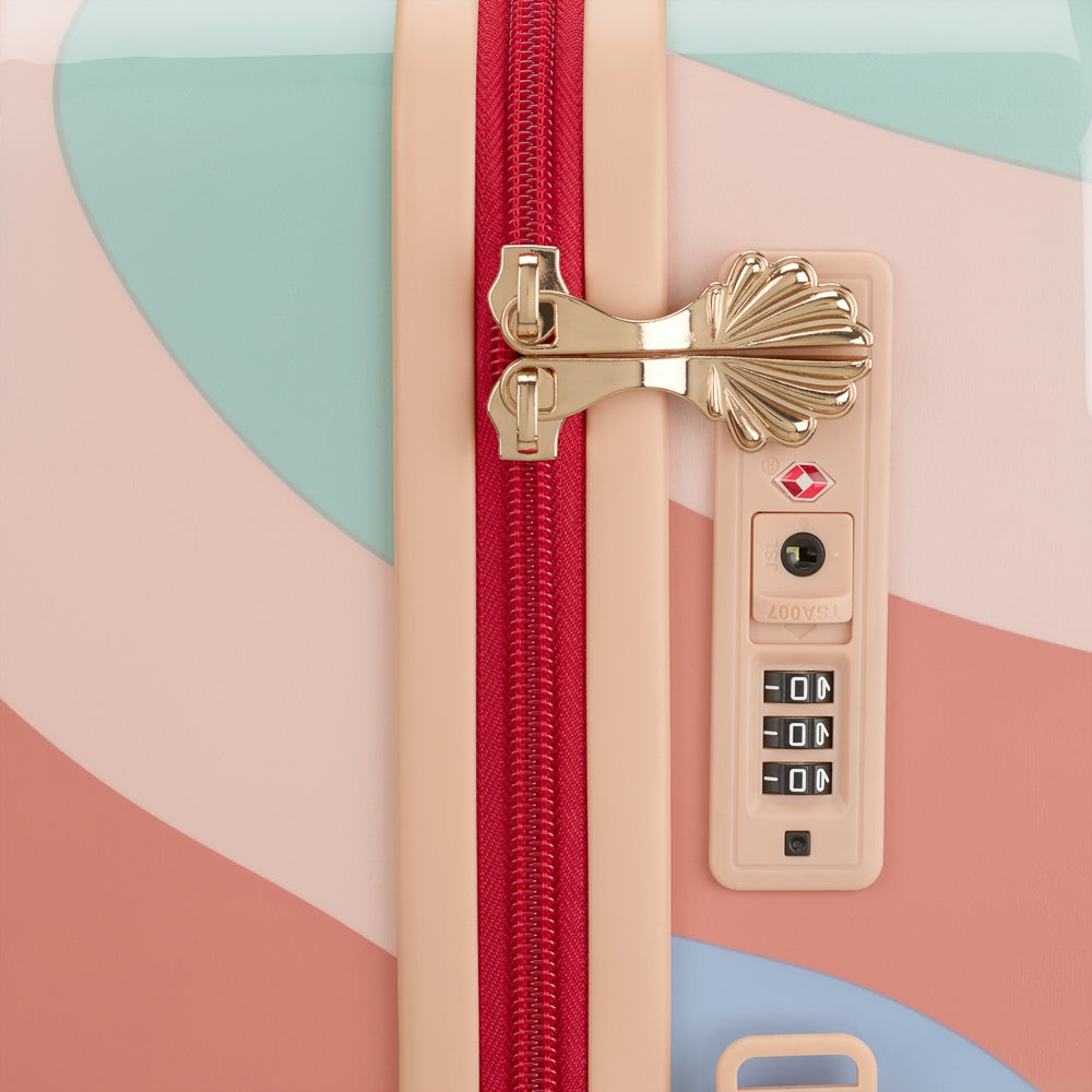 Yvonne Ellen Medium Trolley Spinner Suitcase - Wobble Stripe | Case Luggage