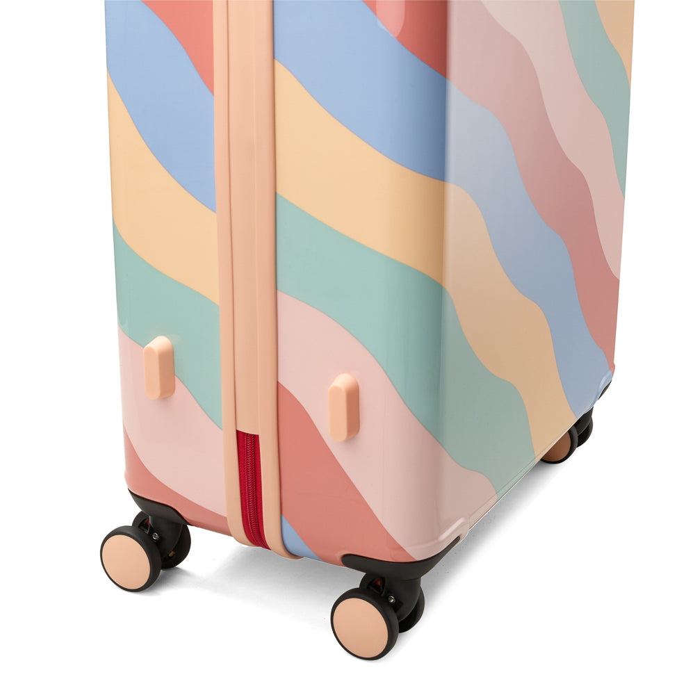 Yvonne Ellen Medium Trolley Spinner Suitcase - Wobble Stripe | Case Luggage