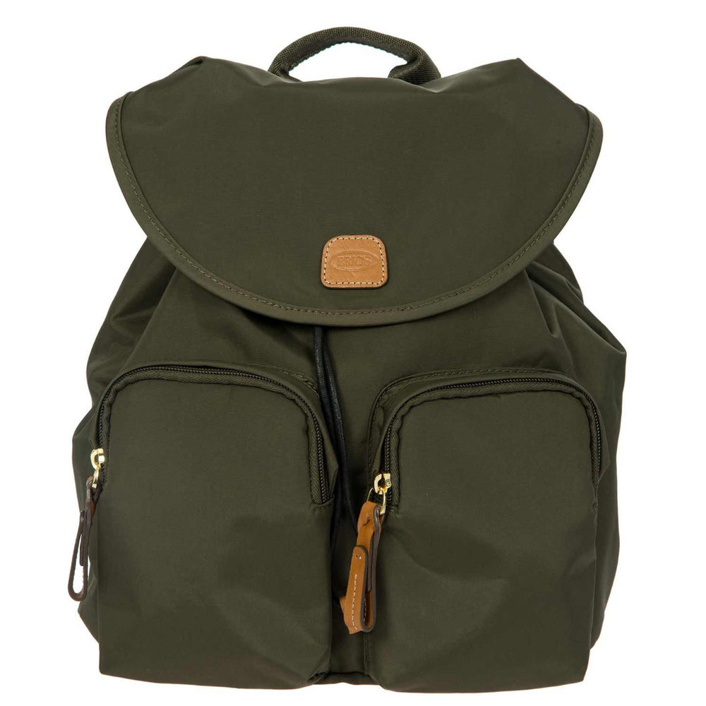 Bric's X Travel 2 Pocket Backpack featuring dual compartments and a stylish design in a neutral color.