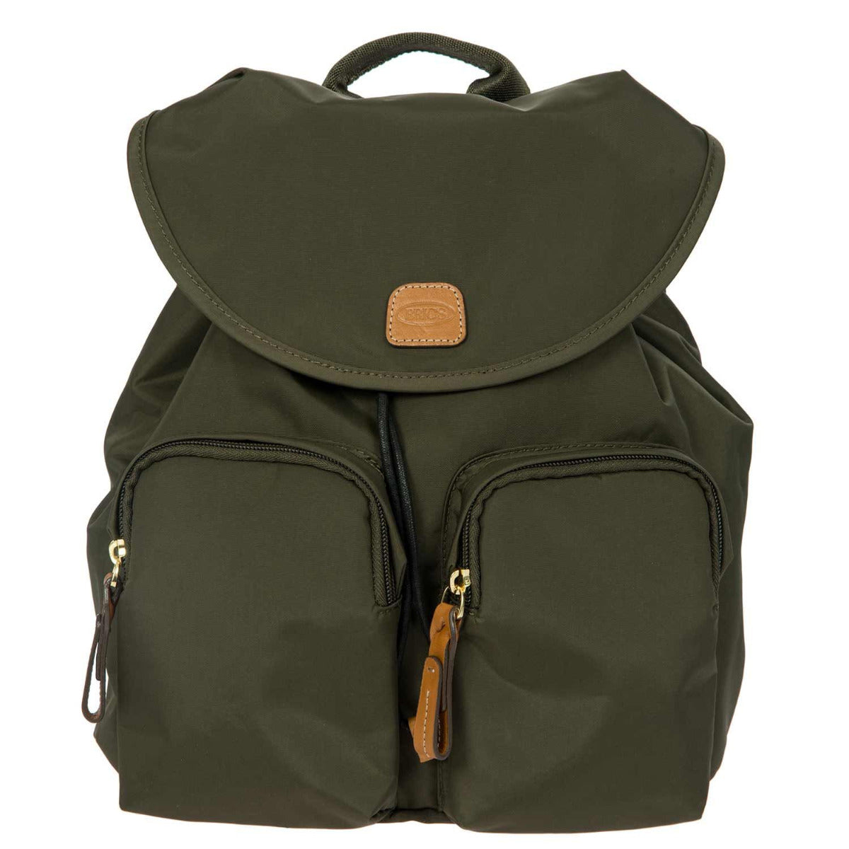Bric's X Travel 2 Pocket Backpack featuring dual compartments and a stylish design in a neutral color.