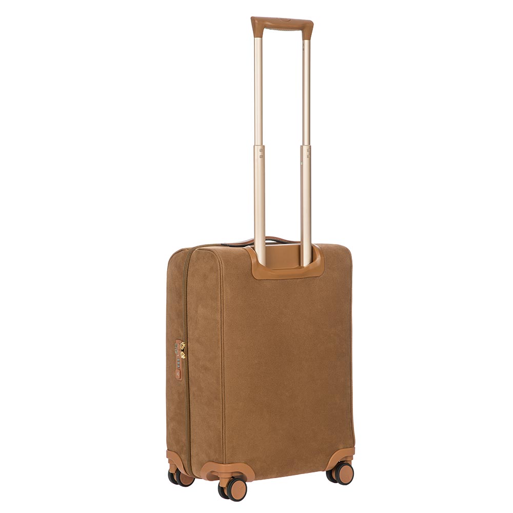 Bric's 55cm Cabin Spinner Suitcase in sleek design, showcasing smooth wheels and spacious interior for travel convenience.
