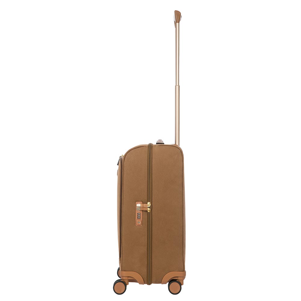 Bric's 55cm Cabin Spinner Suitcase in sleek design, showcasing wheels and handle for easy travel.
