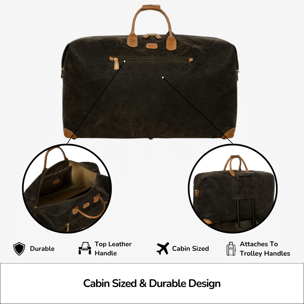 Bric's large holdall travel bag from the Life collection, featuring durable fabric and spacious interior for travel essentials.