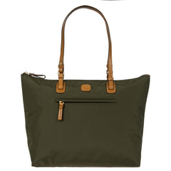 Large olive green Sportina duffle bag by Bric's, featuring sturdy handles and a spacious interior for travel.