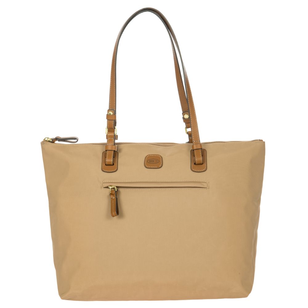 Large Bric's Sportina duffle bag in cappuccino color, showcasing stylish design and spacious interior.