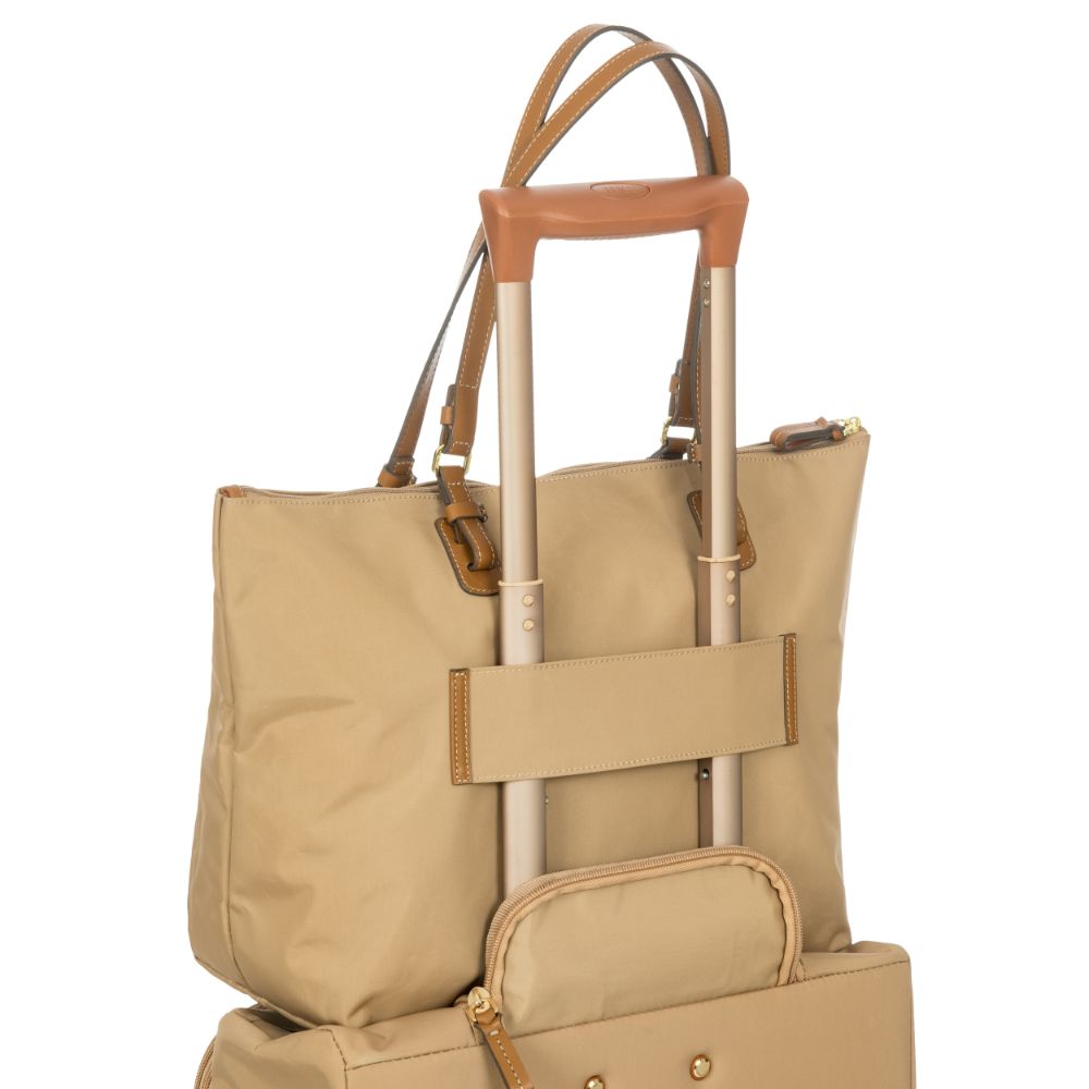 Large Sportina Bag by Bric's in cappuccino color, showcasing a stylish duffle design with comfortable handles.
