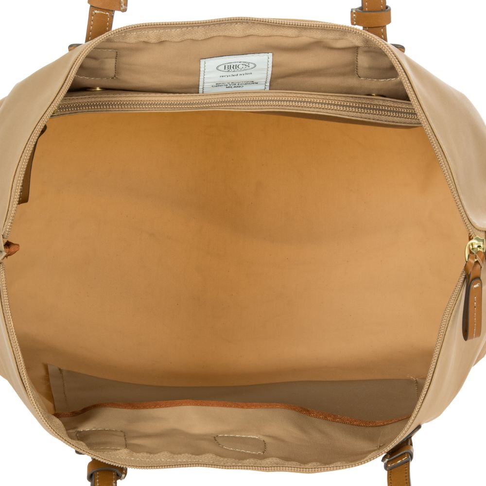 Large cappuccino Sportina duffle bag by Bric's, featuring durable fabric and spacious interior for travel and storage.