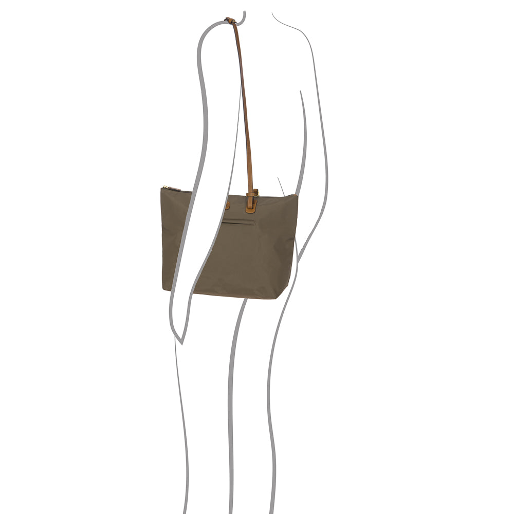 Large Sportina Bag by Bric's in elephant grey, showcasing a stylish duffle design with sturdy handles.
