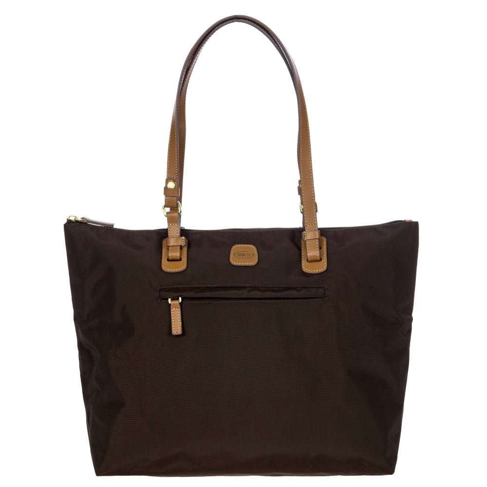 Large brown Sportina duffle bag by Bric's, featuring sturdy handles and ample storage for travel or gym use.