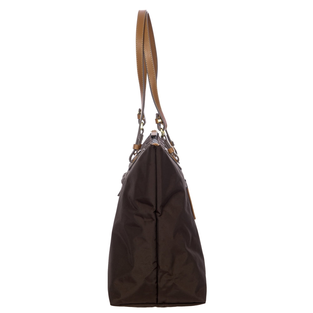 Brown Large Sportina Bag by Bric's, a stylish duffle ideal for travel or gym use, featuring durable materials and spacious design.