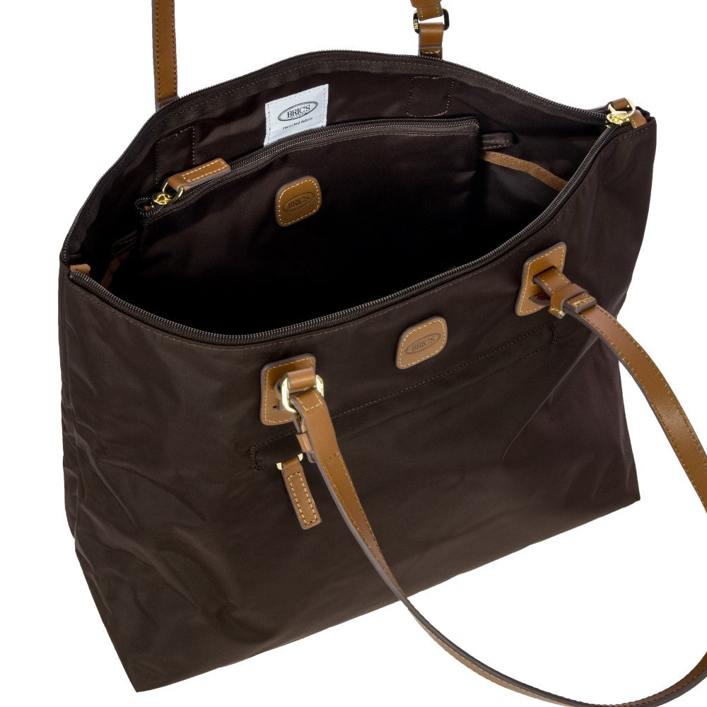 Brown Large Sportina Bag by Bric's, a stylish duffle for travel, showcasing durable material and spacious design.