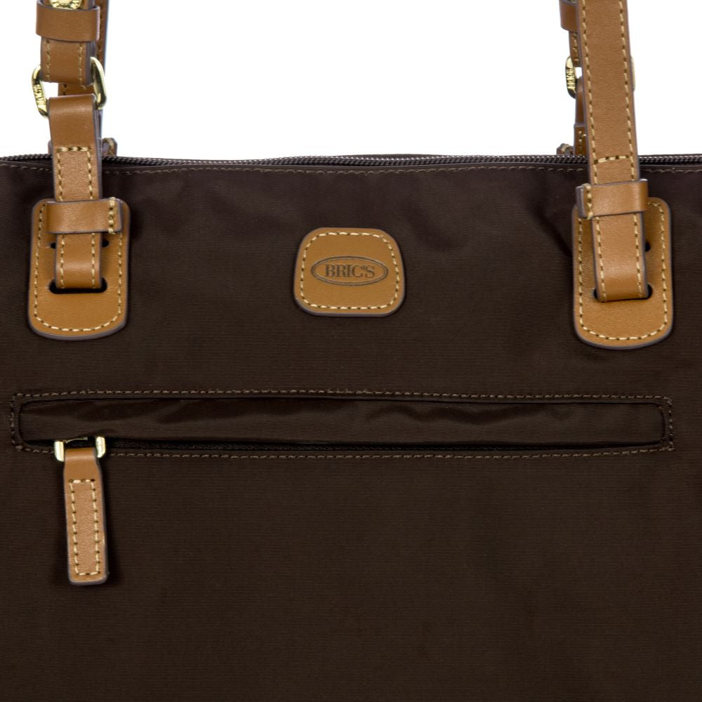 Brown Large Sportina Duffle Bag by Bric's, featuring a spacious design and durable material, ideal for travel or gym use.