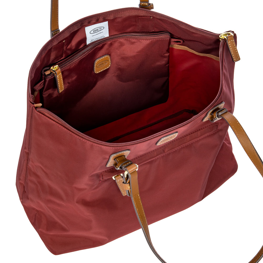 Bric's Large Sportina Bag in Bordeaux, stylish duffle with spacious design and durable material for travel or gym use.
