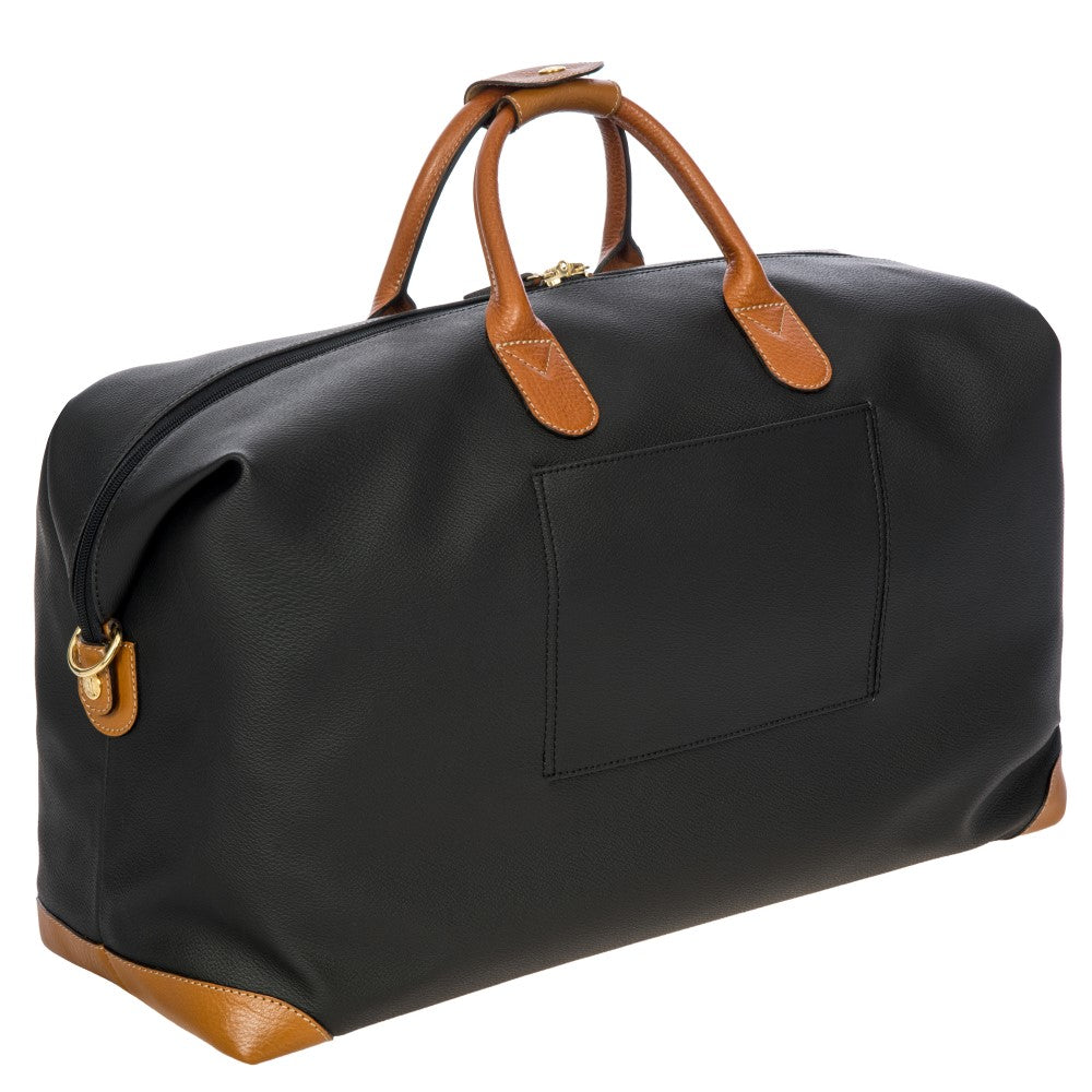 Black Medium Clipper Duffle by Bric's, stylish and spacious holdall with sturdy handles and zip closure, ideal for travel.