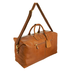 Tan medium holdall from Bric's, featuring a spacious design and sturdy handles, ideal for travel or everyday use.