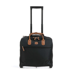 Black Bric's zipped pilot suitcase cabin luggage with sturdy handle and wheels, ideal for travel and easy to carry.