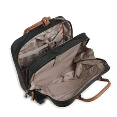 Black Bric's Zipped Pilot Suitcase cabin luggage with sturdy handles and wheels, suitable for travel and easy to carry.