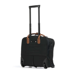 Black Bric's Zipped Pilot Suitcase cabin luggage with durable exterior and spacious interior, ideal for travel.