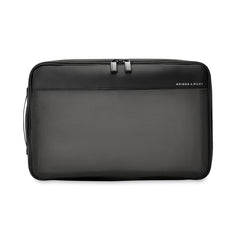 Briggs & Riley double sided packing travel cube in black, featuring two compartments for organized packing.