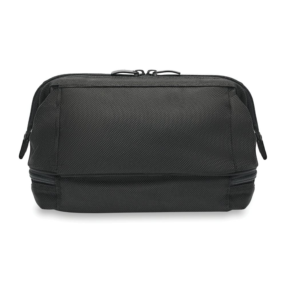 Briggs & Riley Luggage Duo Essential Kit in black, featuring two stylish washbags for organized travel.