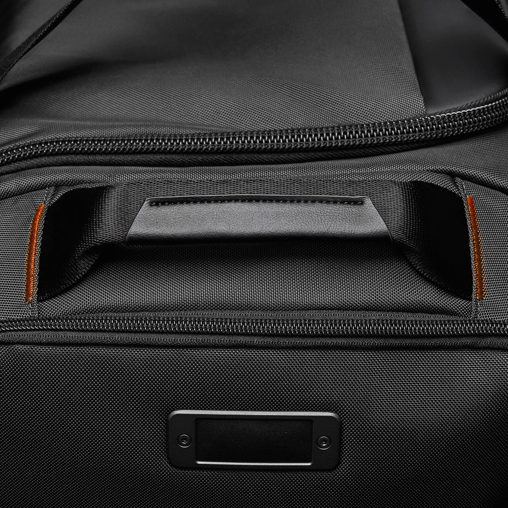 Large black travel duffle by Briggs & Riley, featuring spacious compartments and durable design for versatile travel needs.