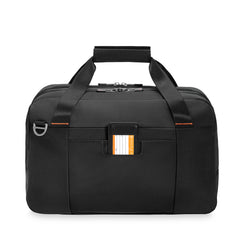 Black Underseat Holdall by Briggs & Riley Luggage, showcasing a spacious interior and durable design for travel convenience.