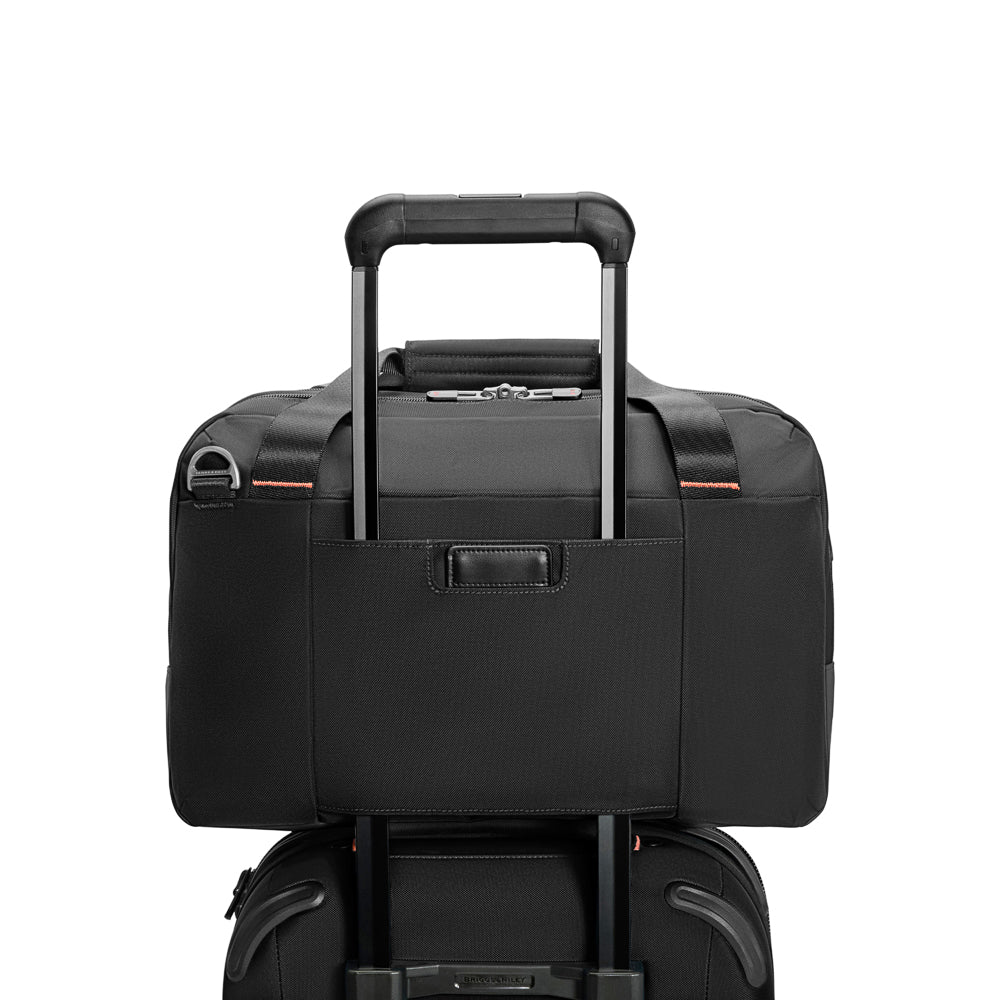 Black Underseat Holdall by Briggs & Riley, featuring a sleek design and spacious interior for travel convenience.