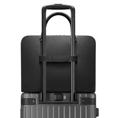 Carl Friedrik Leather Suitcase Attachment Strap in Black